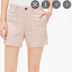 GAP Girlfriend Chino Short-Pink and White Pinstripe